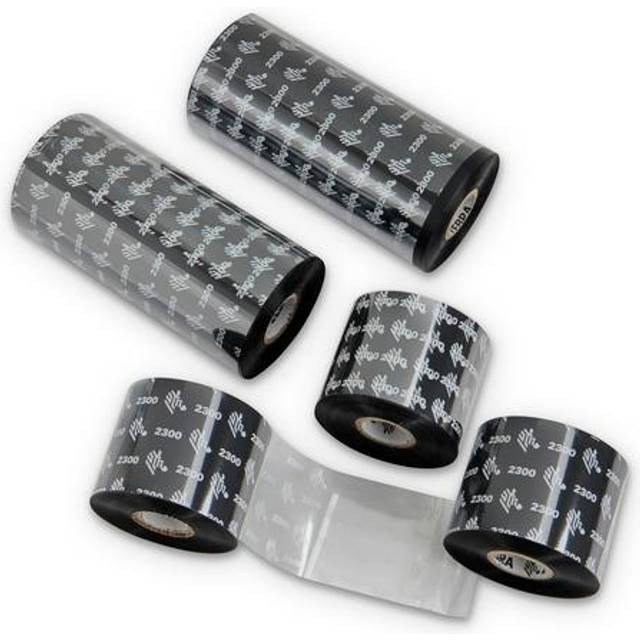 Printer Labels Zebra 02300GS11007 Black Ø 25 mm (12 Units)